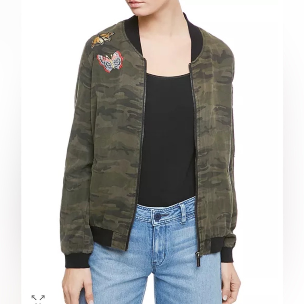 Sanctuary camo butterfly bomber jacket Size XS